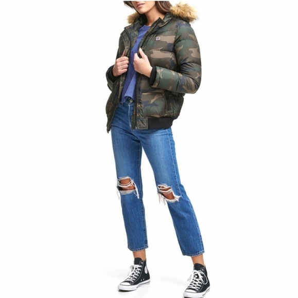 Levi's Resistant Heavyweight Bomber Camo Jacket L - Picture 4 of 16